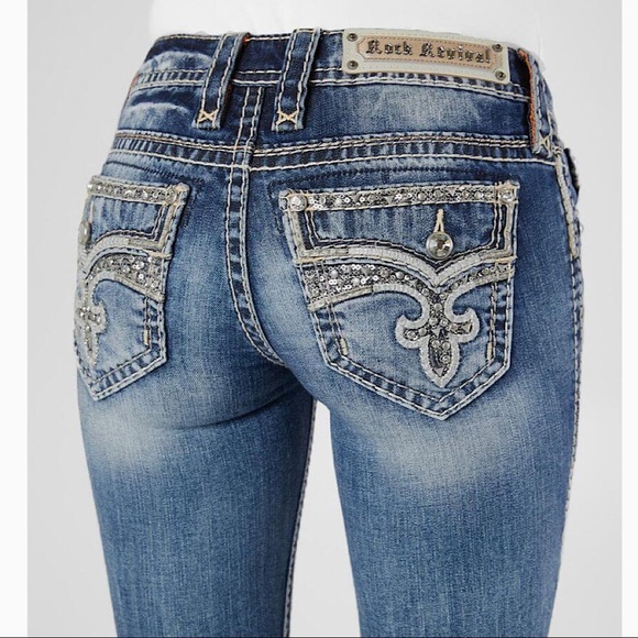 NWOT Rock Revival Yui Boot Stretch Jeans Size 28 - Picture 4 of 9